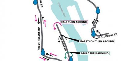 Mapa de Portland marató