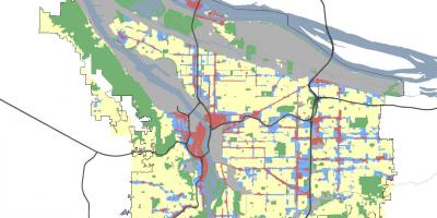 Portland Oregon zonificació mapa