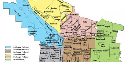 La zonificació del mapa de Portland